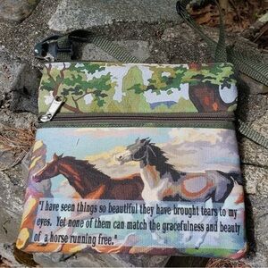 Horse Print Crossbody Bag- Handmade NWT